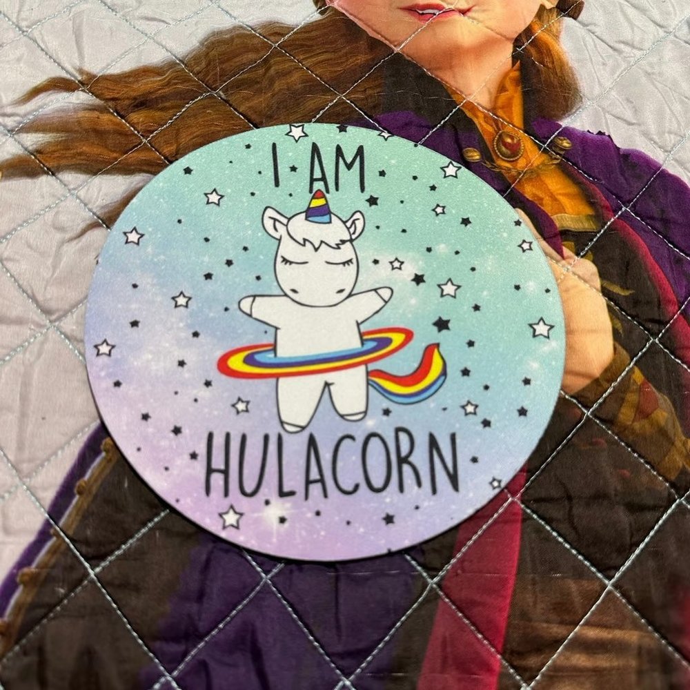 Computer Mouse Pad “I Am Hulacorn”
